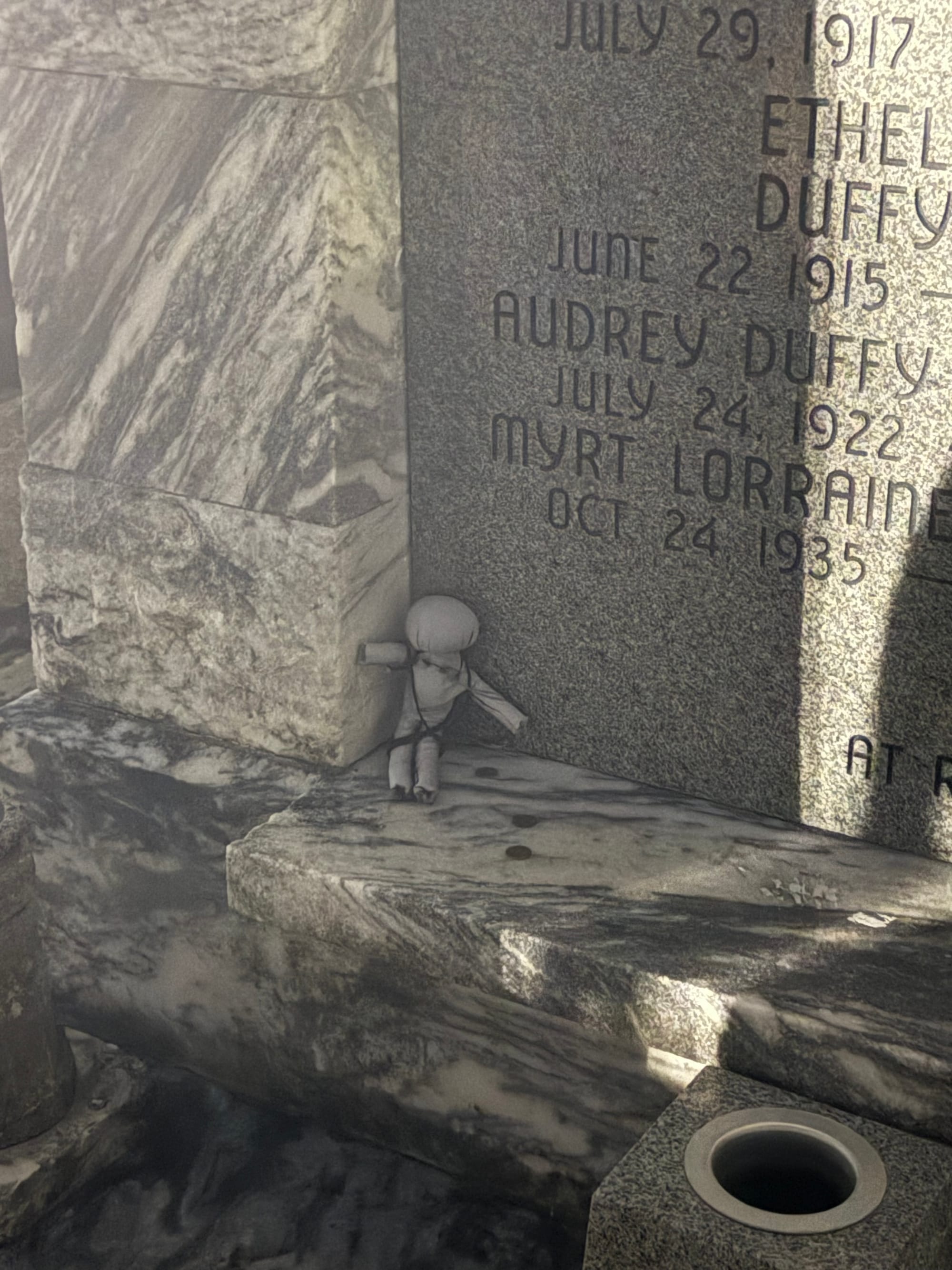 Voodoo Doll left at gravesite. (2025).